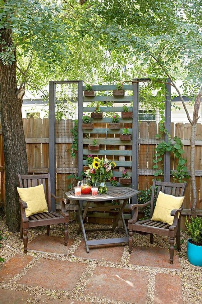 Wooden Table With Living Green Wall