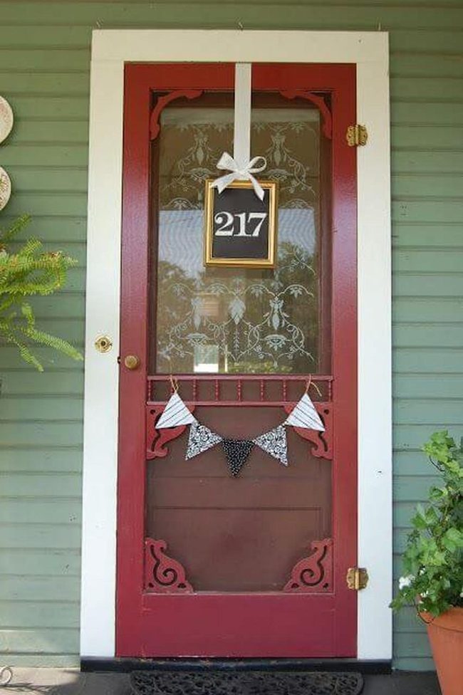 Deep Red Door, Hand-Carved Details