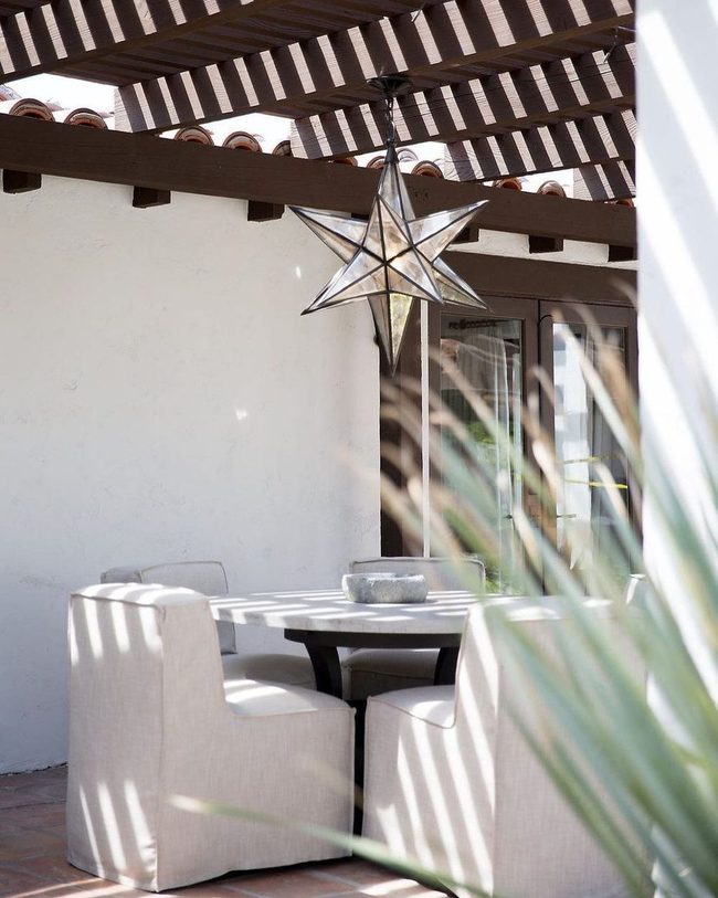 Sculptural Brass Pendant Light