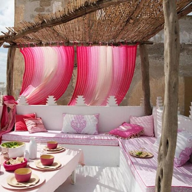Pink Woven Branch Pavilion