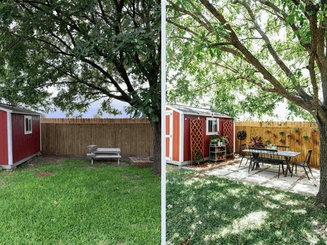 Green Cart Outdoor Dining Corner