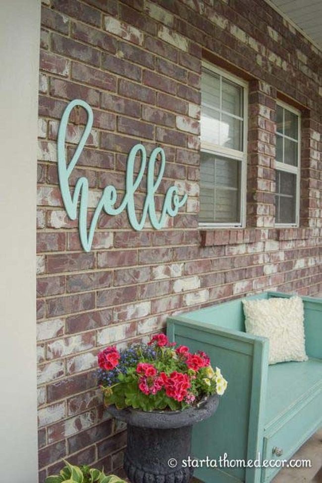 Colorful Spray-Painted Porch Signs