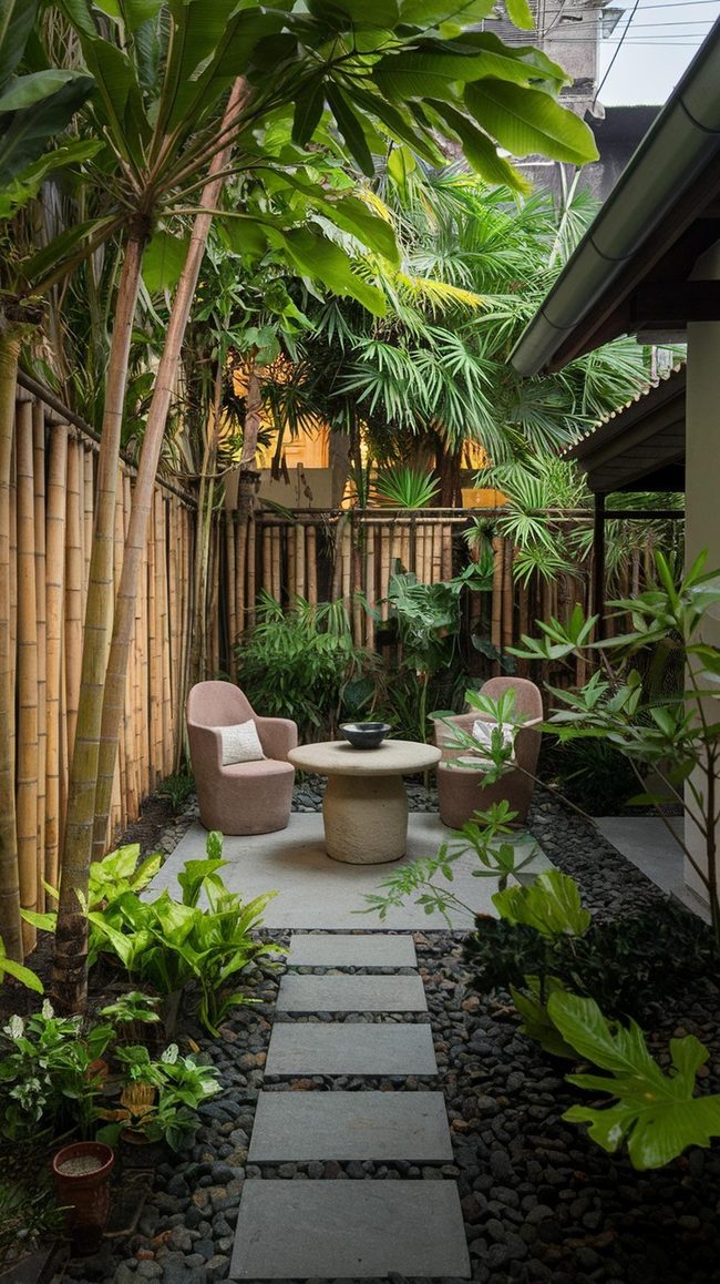 Sustainable Bamboo Fencing Catches Light