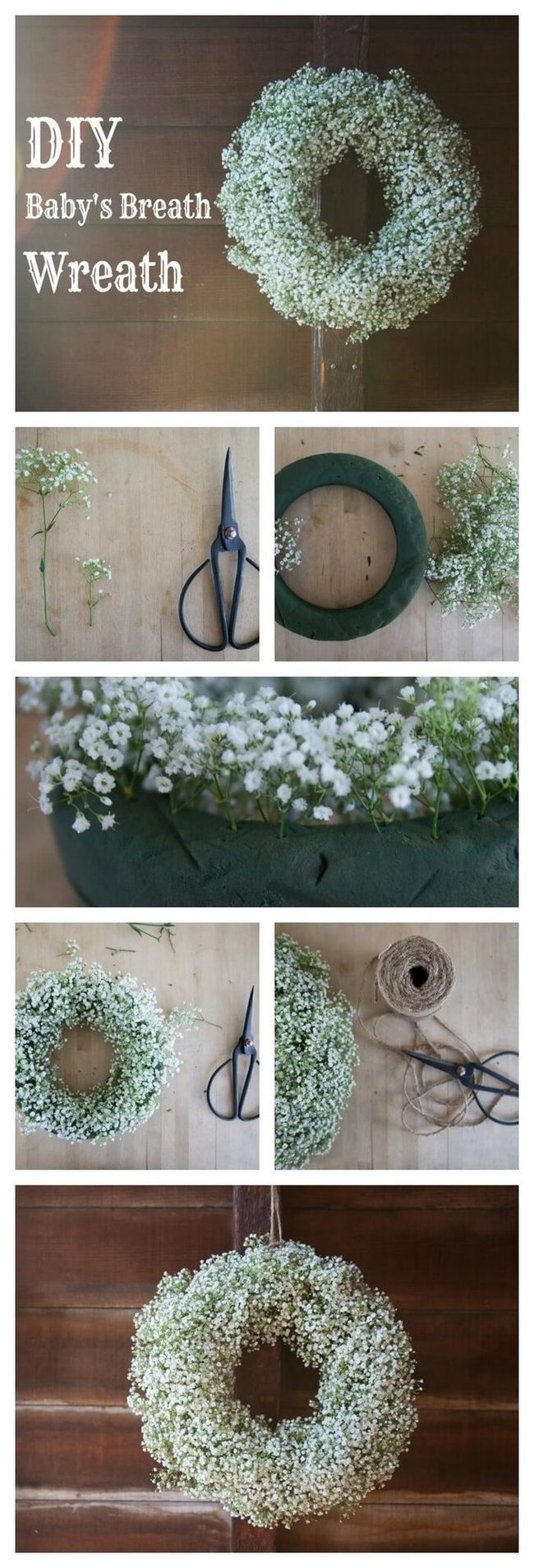 White Baby'S Breath Airy Wreath