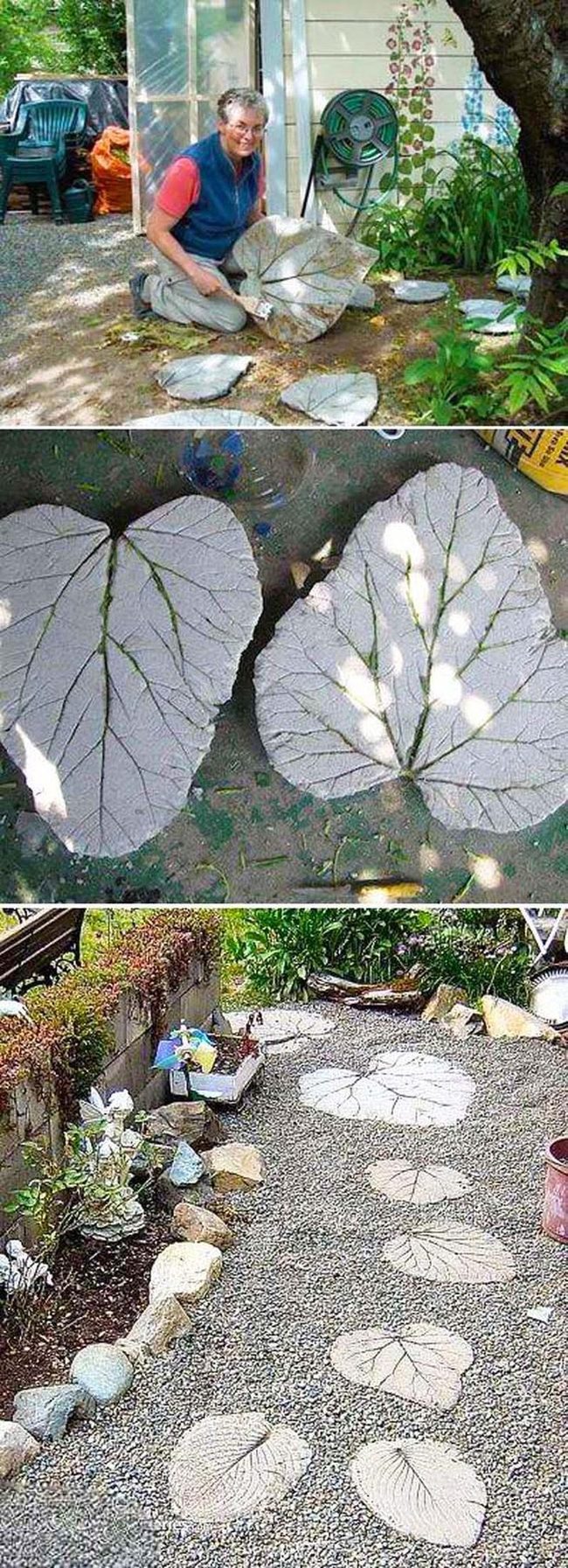 Leaf-Shaped Stones Through Gravel