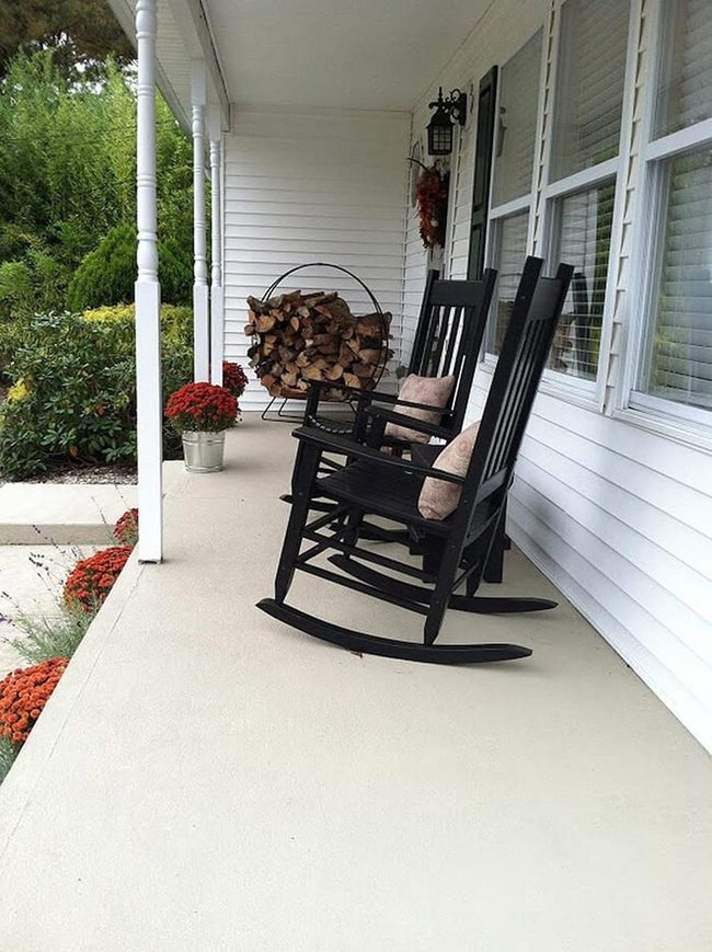 Colorful Rocking Chairs Modern Porch Statement