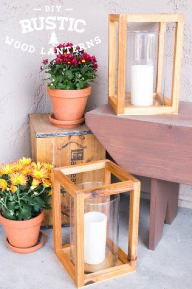 Wooden Slat Lanterns For Backyards