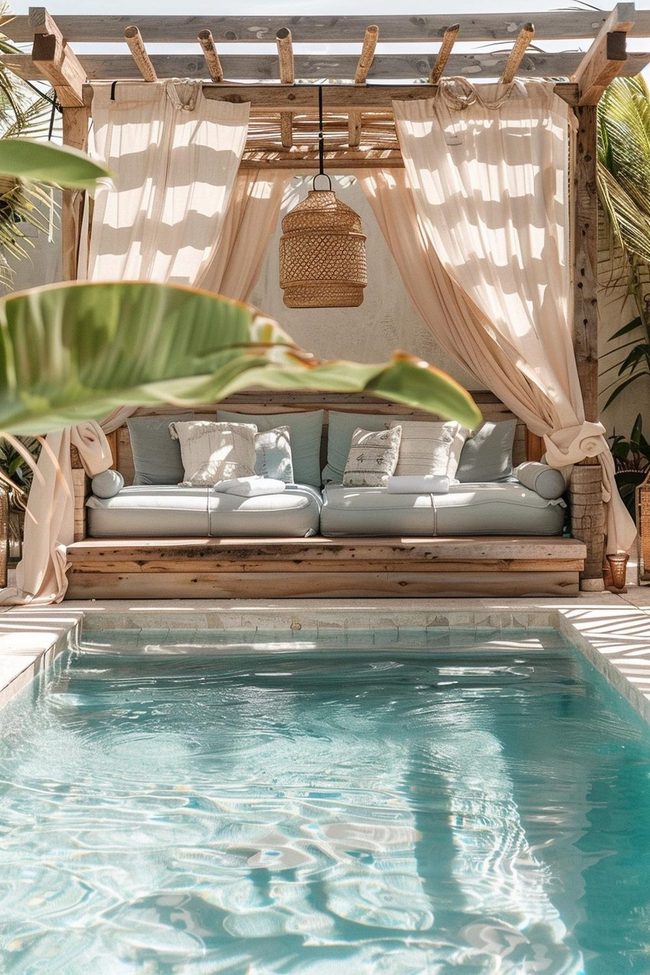 Poolside Cabana In Ocean Blue