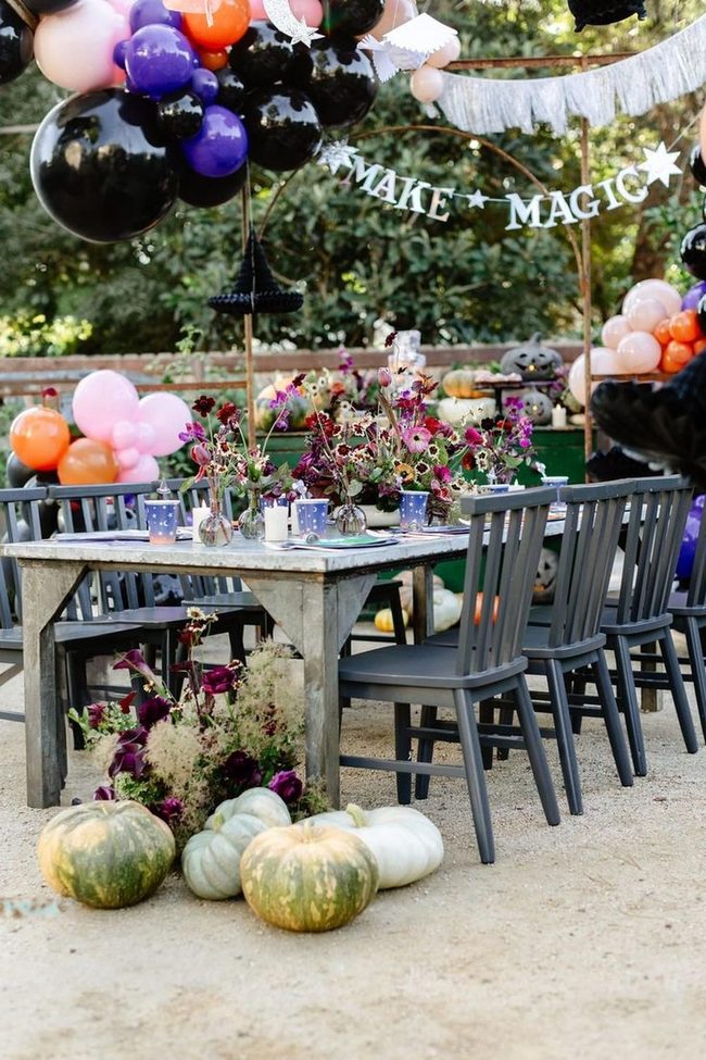 Pumpkins, Blooms, Balloons Outdoor Gathering