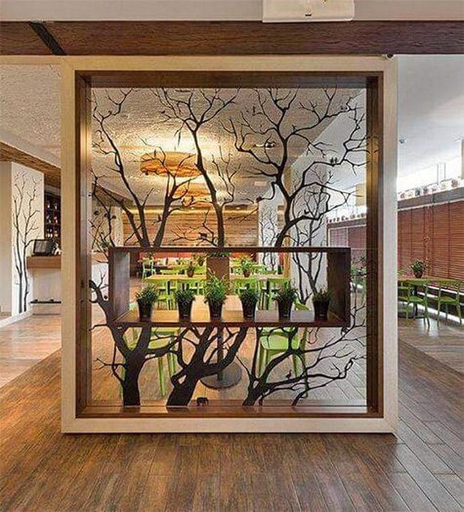 Dark Branches With Living Plants