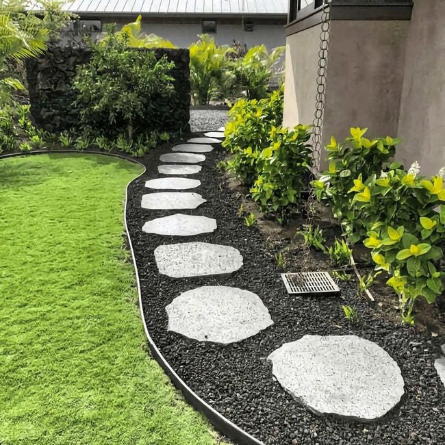Gray Stone Path Through Green
