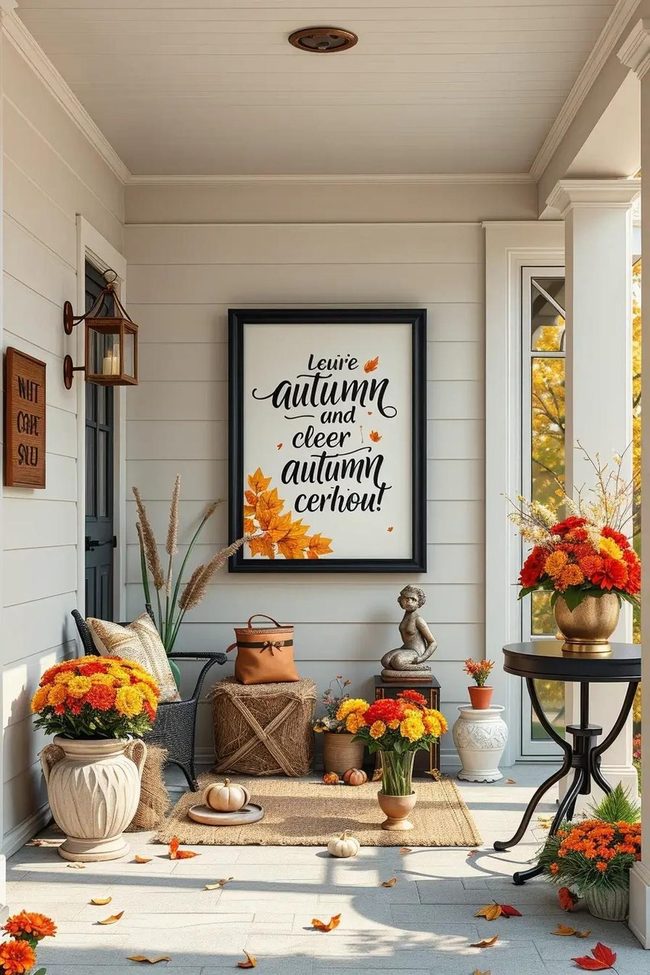 Framed Autumn Art Gallery Porch