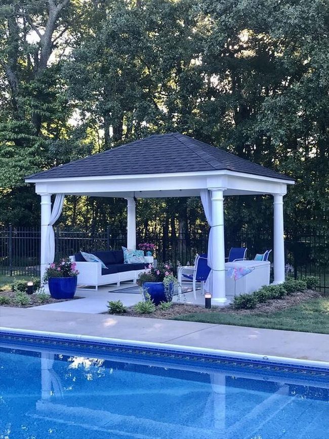 White Columns Pool Side Retreat