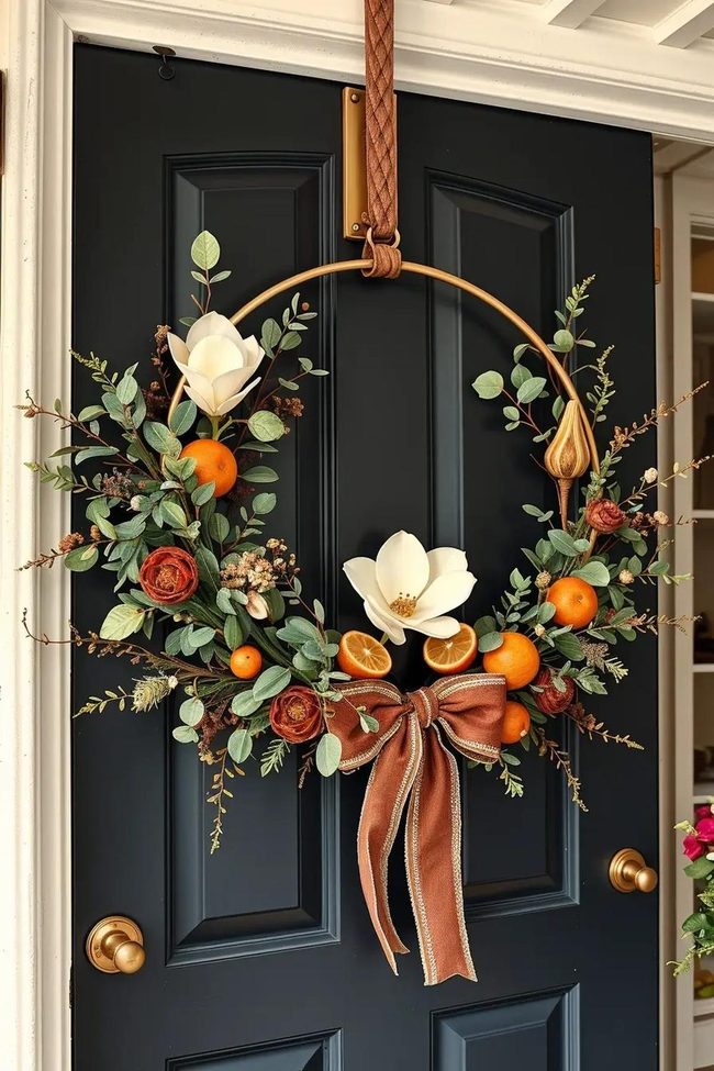 Brass Hoop Fall Foliage