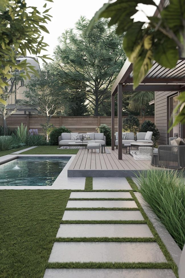 Small Courtyard Pool Oasis