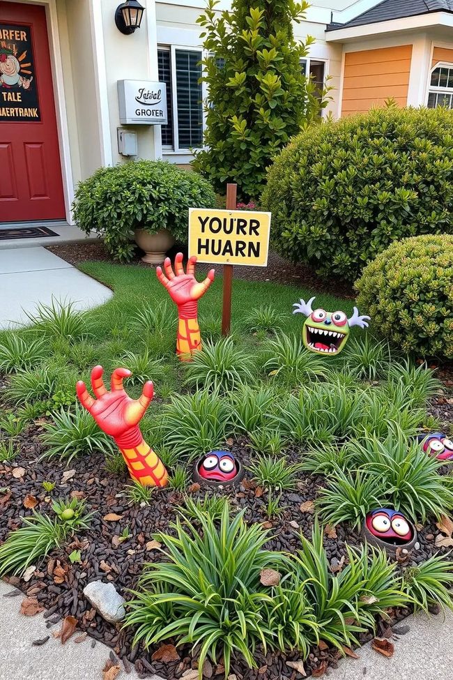 Monsters Clawing Through Grass