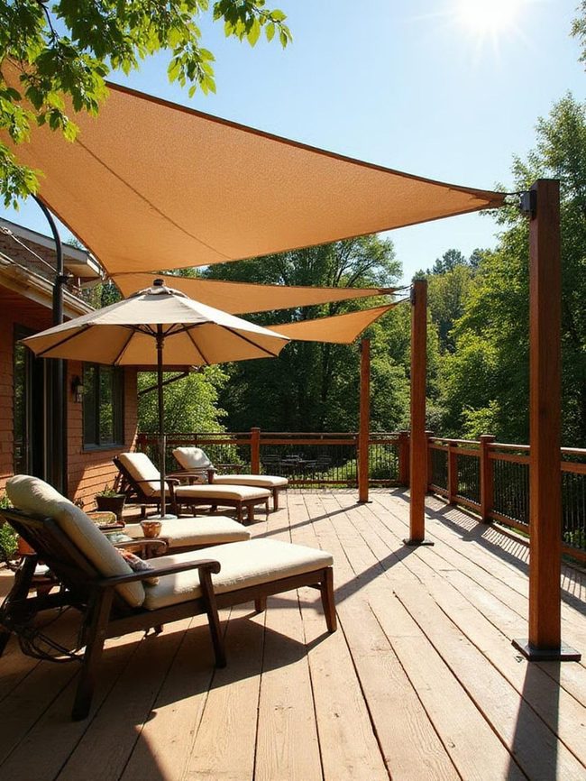 Modern Shade Sails Filter Sunlight