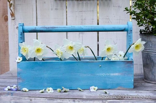 Vintage Toolbox Blooming Garden Planter