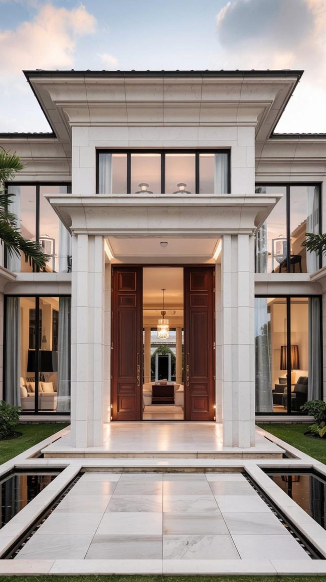 Red Statement Entry Door