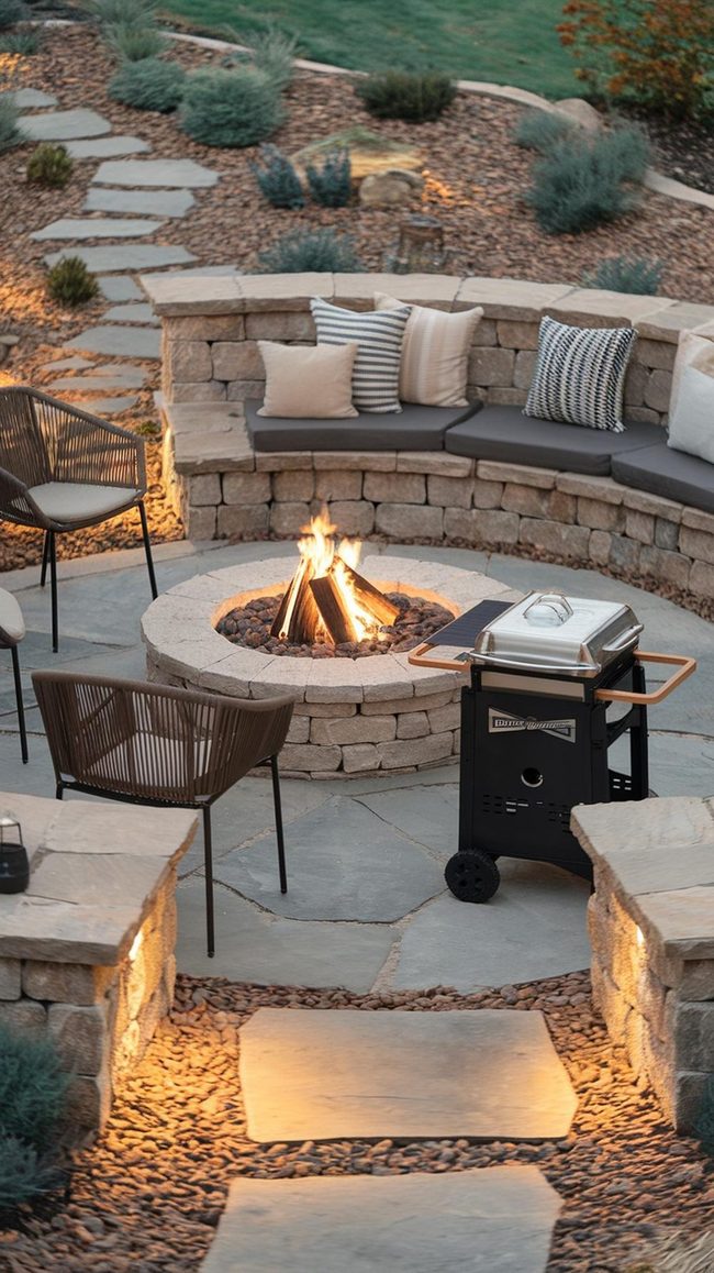 Backyard Fire Pit Gathering