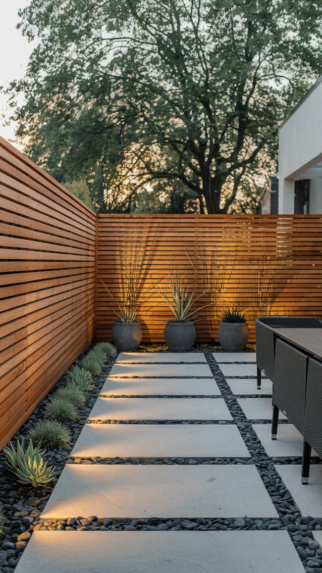 Horizontal Oak Slats Contemporary
