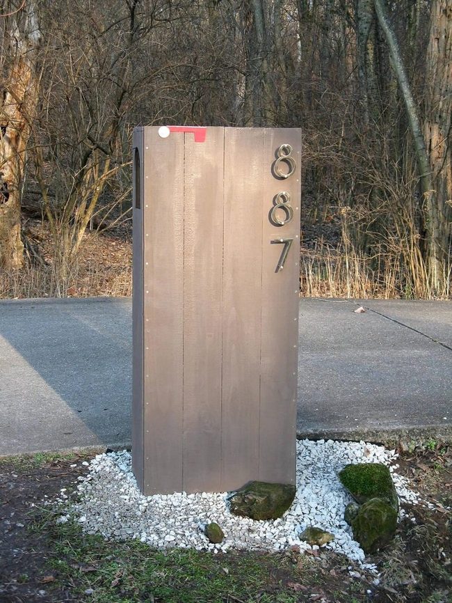 Raw Metal Minimalist Mailbox