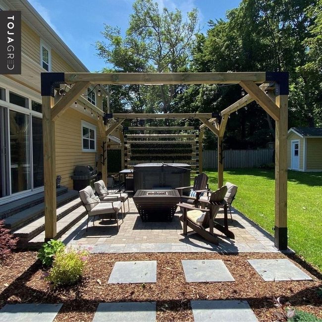Patterned Concrete Garden Foundation