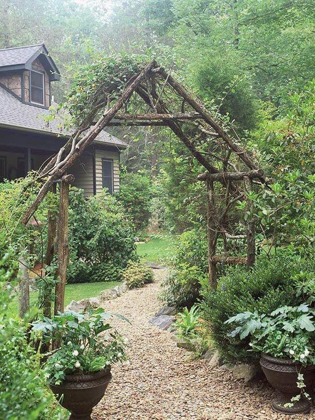 Branch Archway Garden Entry