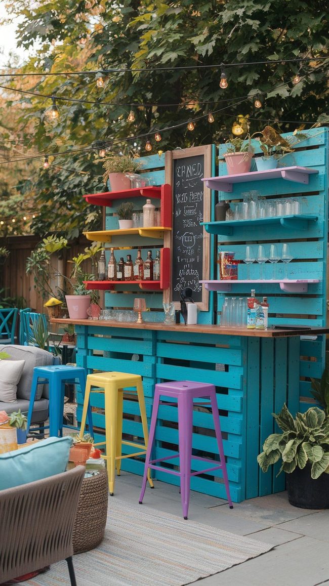Backyard Pallet Bar Counter