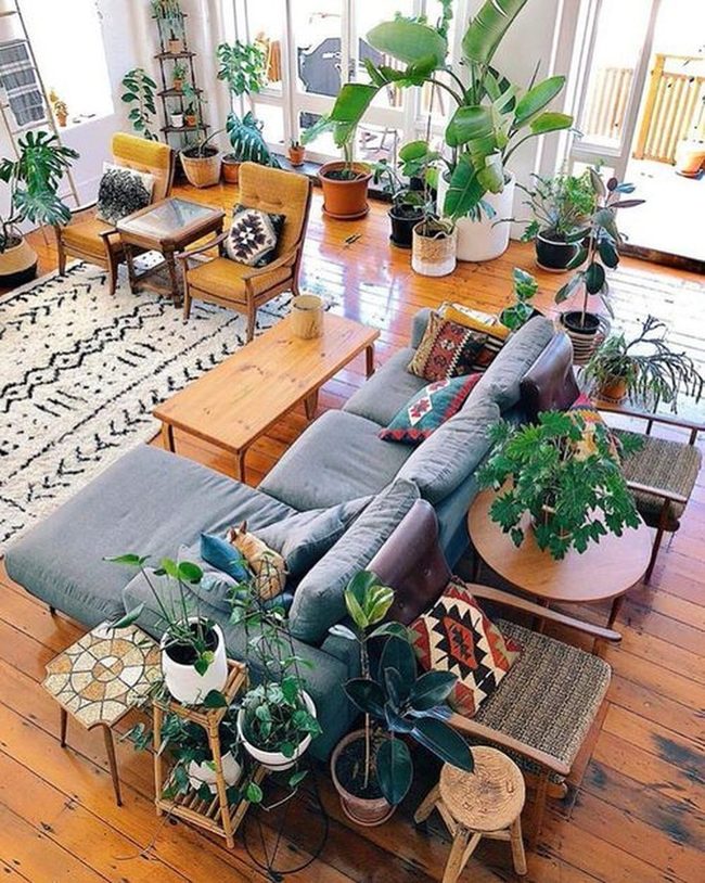 Green Plants Frame Luxury Coffee Corner