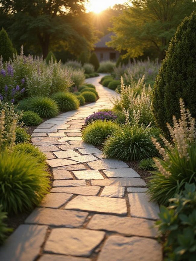 Curved Gravel Paths Patio Journey