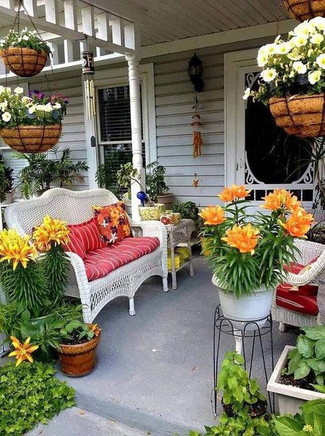 Orange Lilies Patio Garden Oasis