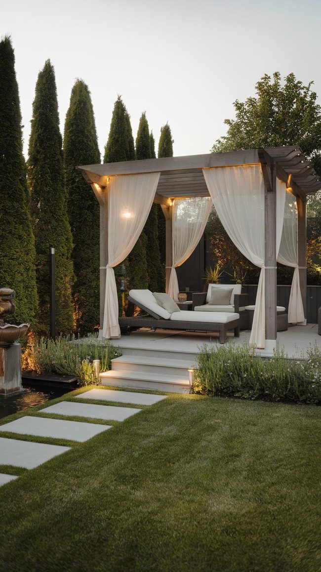 Layered Green Walls Privacy