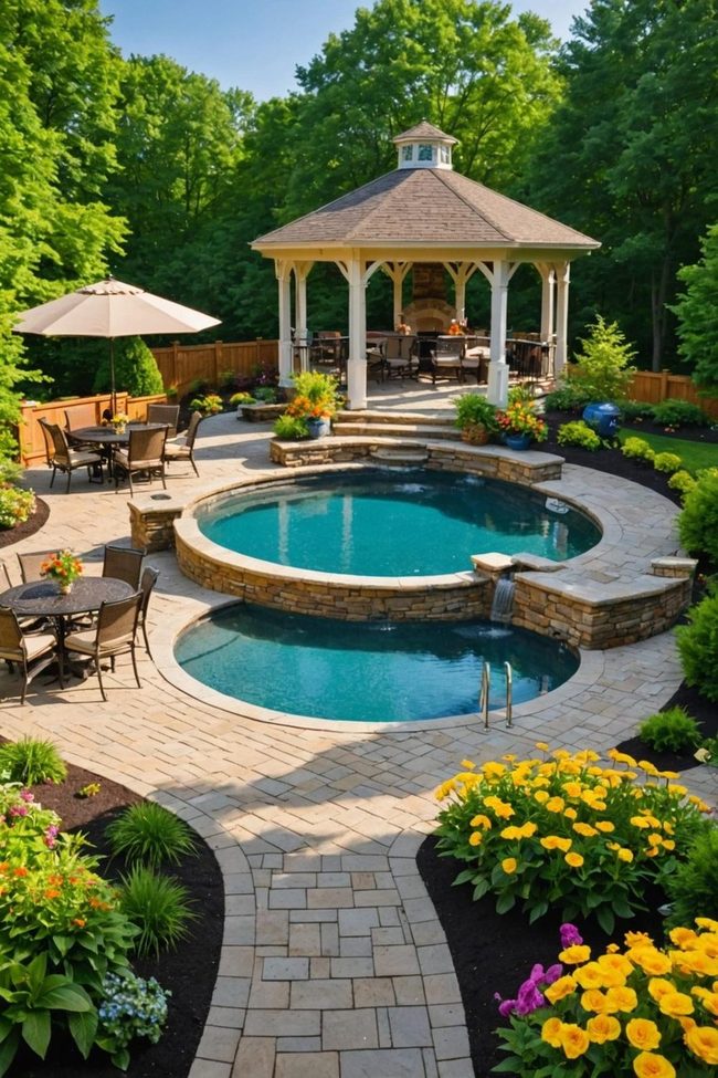 Poolside Kitchen and Shade Pavilion