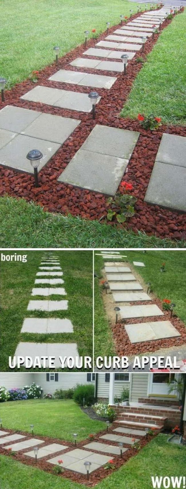 Lava Rocks Replace Boring Grass