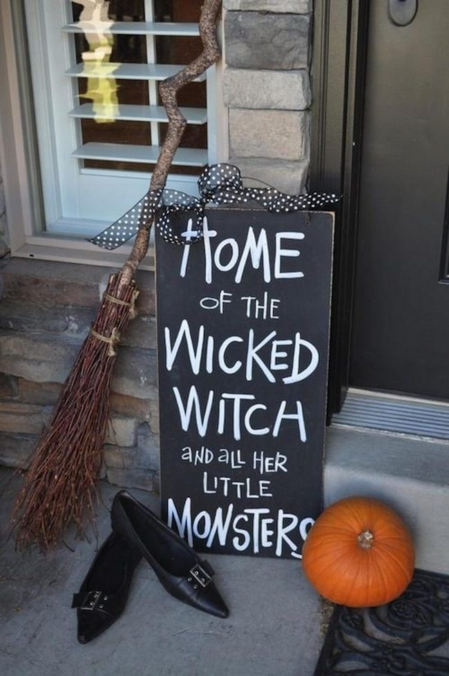 Witch Welcome Sign Halloween Porch