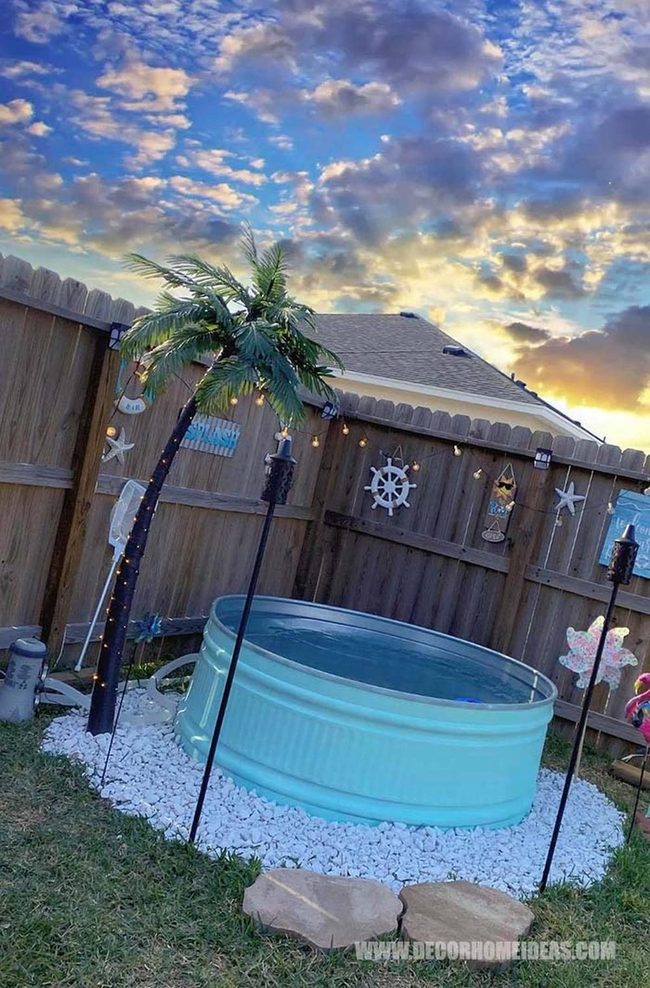 Metal Tank Backyard Oasis