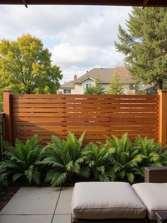 Semi-Transparent Timber Screens Terrace