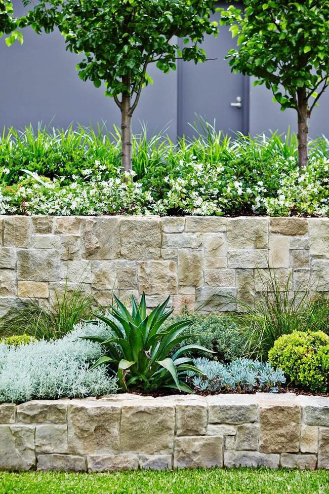 Geometric Stone Mosaic Garden Floor