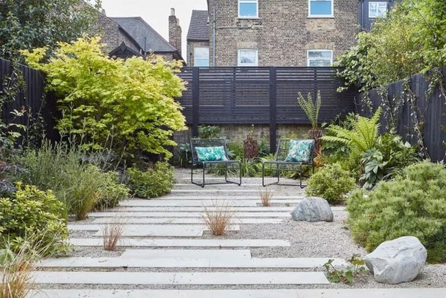 Black Fencing Green Sanctuary City Backyard