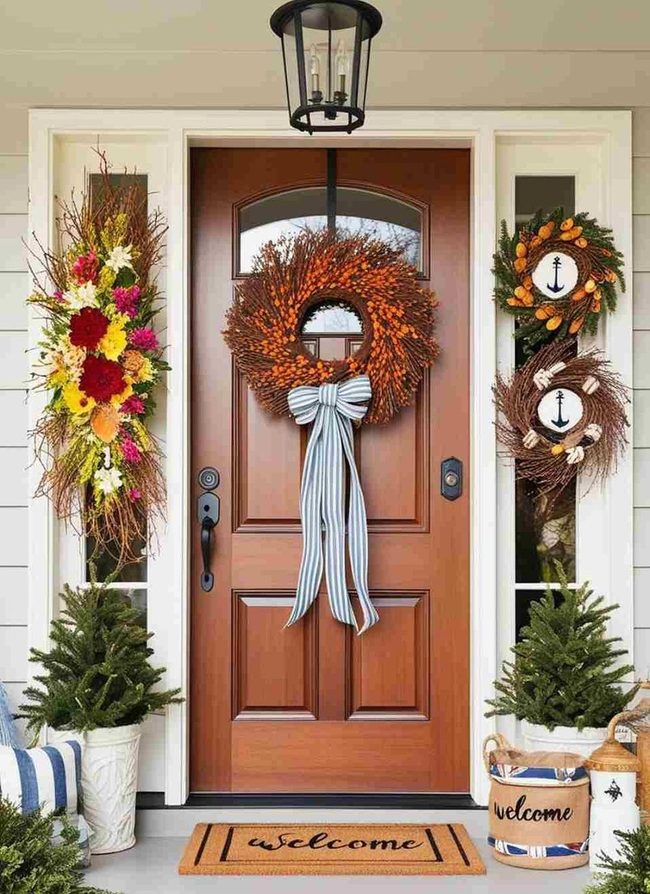 Front Door Wreath Statement