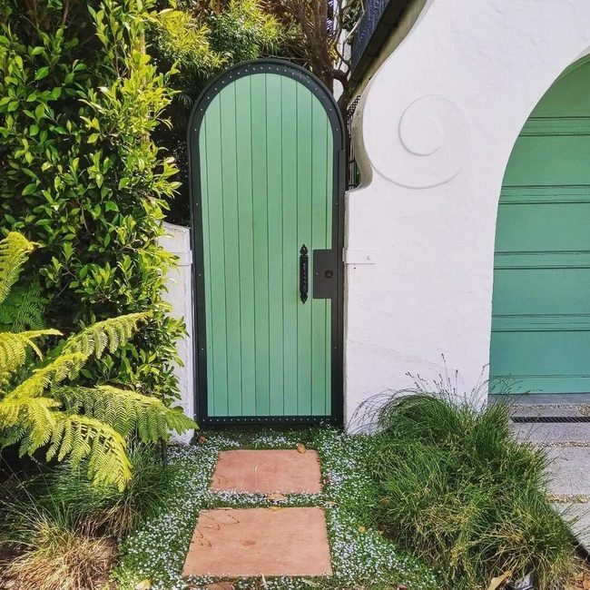 Mint Green Curved Garden Gate