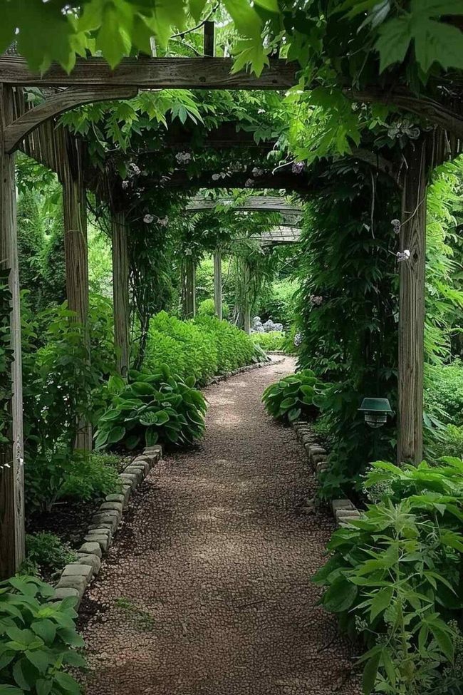 Winding Stone Paths Through Greenery