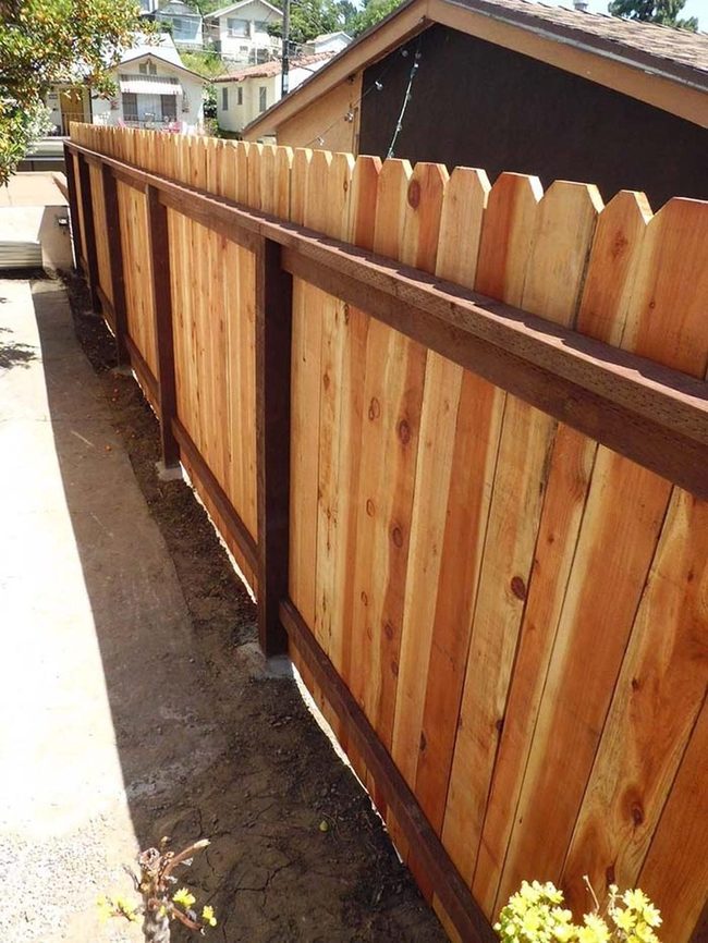 Wood Dog-Ear Fence Panels