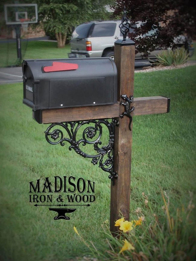 Iron Mailbox Statement Piece