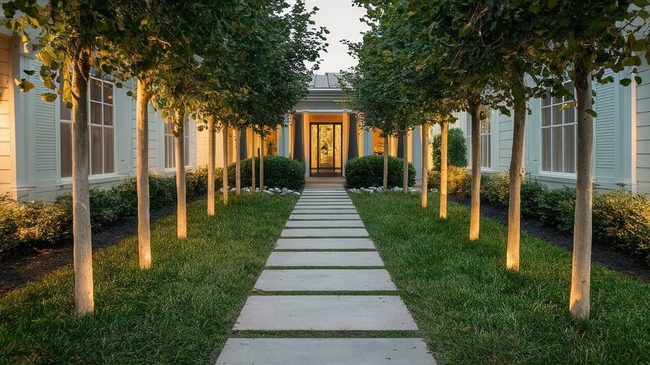 Brick Pathways With Herringbone Pattern