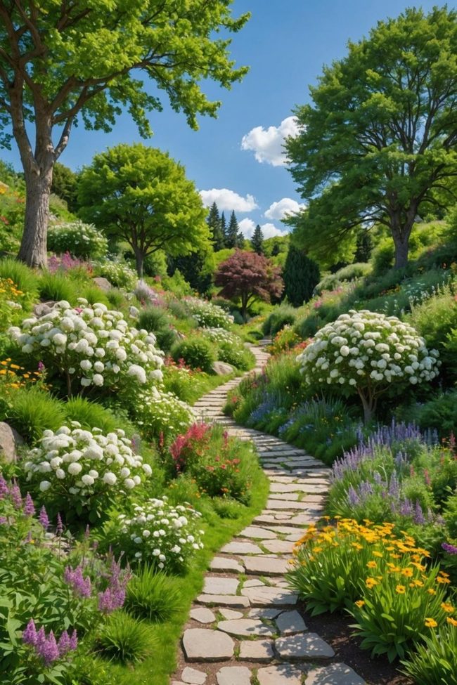 Hillside Ornamental Trees Cluster