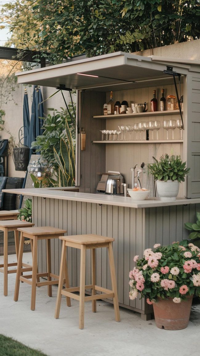 Hidden Storage Backyard Bar