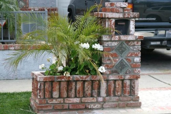 Brick Mailbox With Climbing Plants