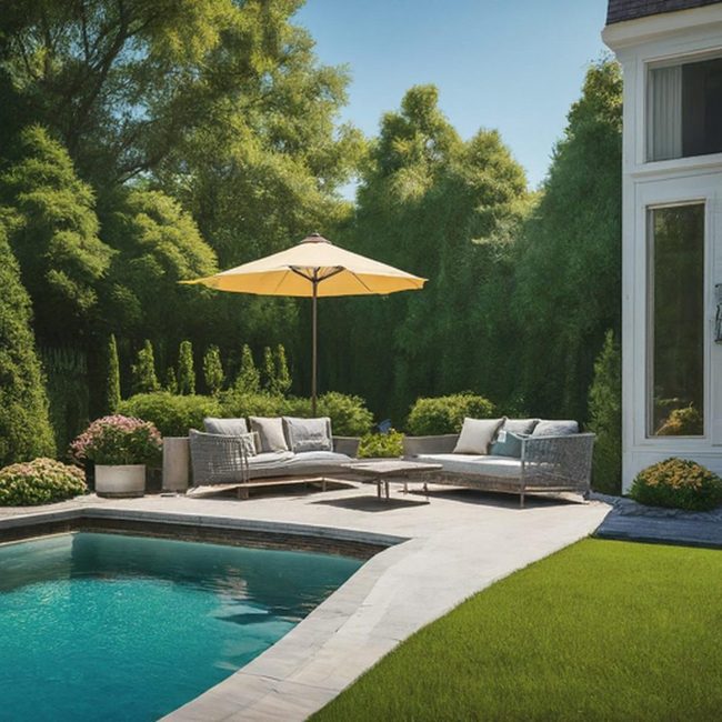 Gray Pavers Three-Zone Entertainment Patio